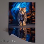 Buy Unframed Poster : (Mystical Mews Water Droplet Cats in Artistic Display)