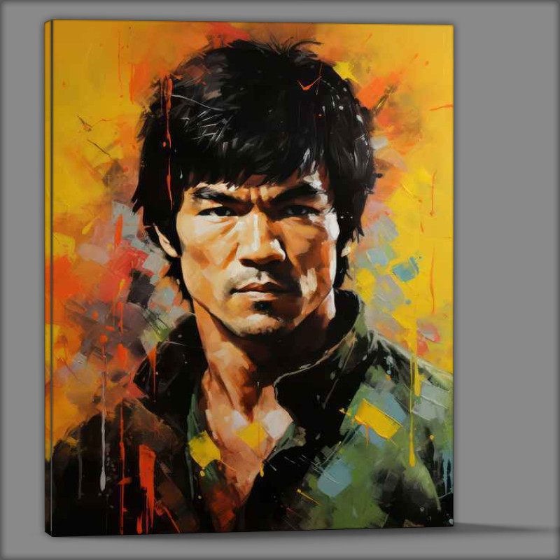Buy Canvas : (Virtual Shadows Bruce Lee Very colourful)