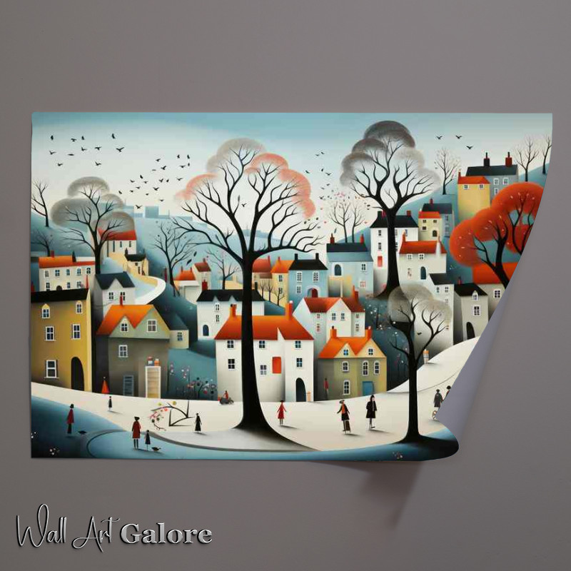 Buy Unframed Poster : (Whimsical Village Dreams Quaint Fantasy World)