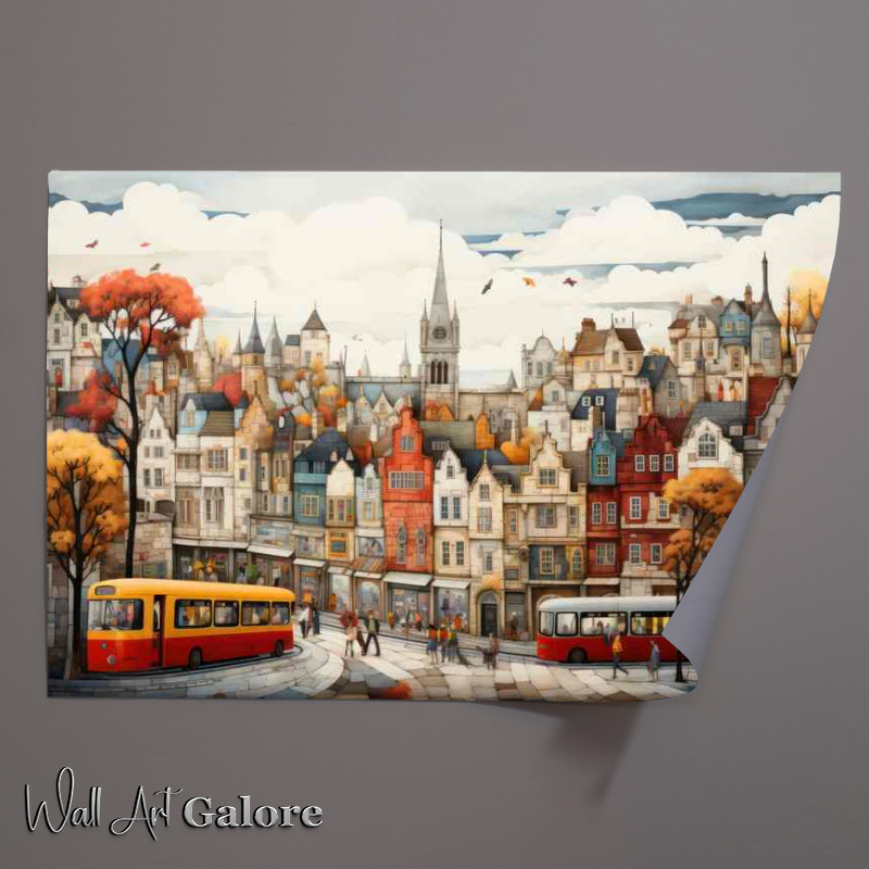 Buy Unframed Poster : (Whimsical Wonderland Artful Village Scenes)