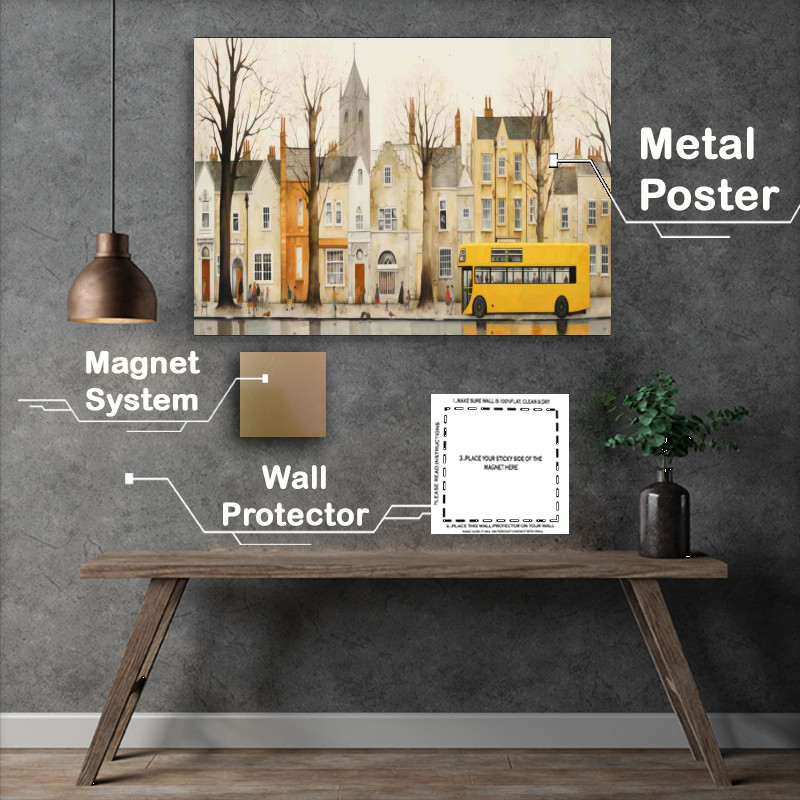 Buy Metal Poster : (Whimsical town Dreams Quirky Fantasy Revealed)
