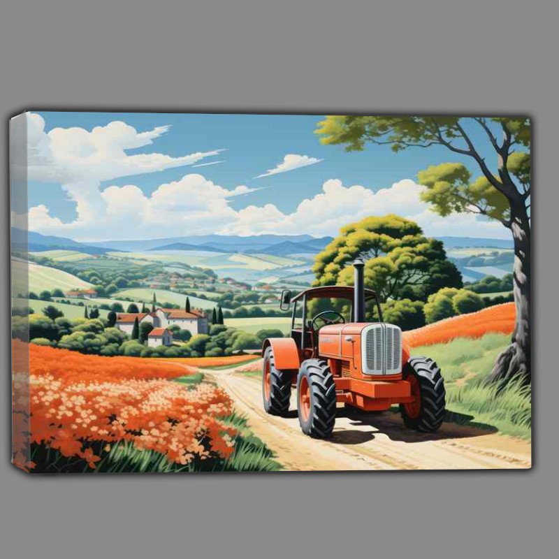 Buy Canvas : (Classic Beauty Vintage Tractor in Countryside)