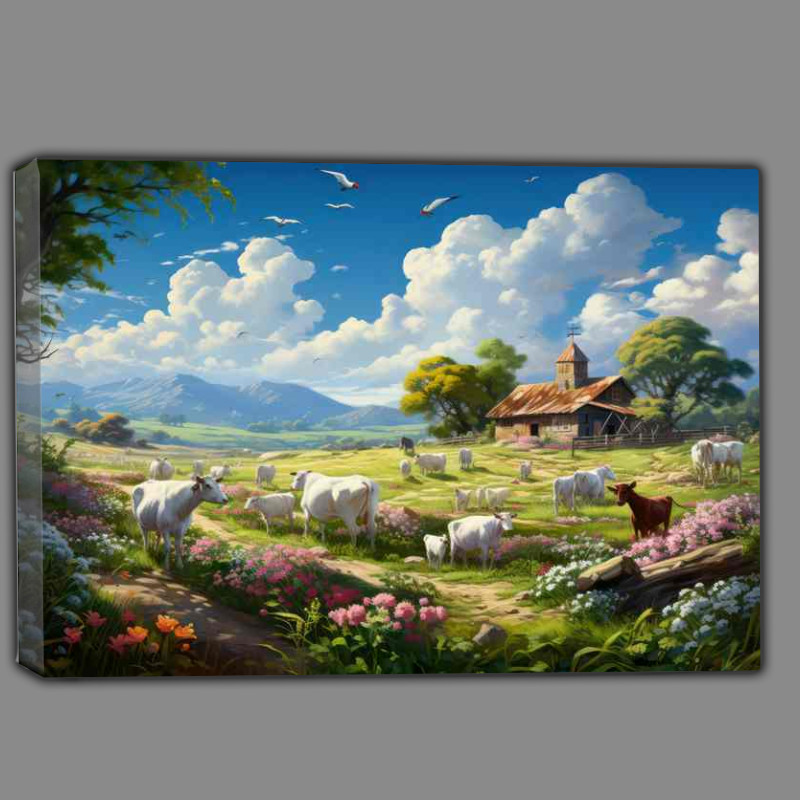 Buy Canvas : (Country Life Classic Cows Farmyard Elegance)