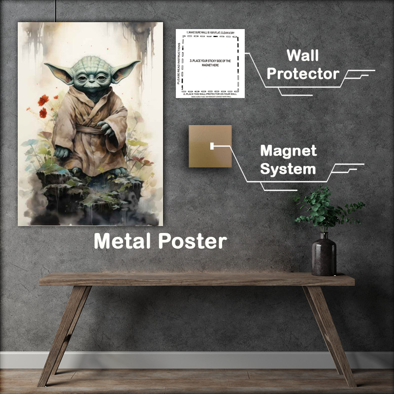 Buy Metal Poster : (Yoda Japanese ink An Adventure Awaits)
