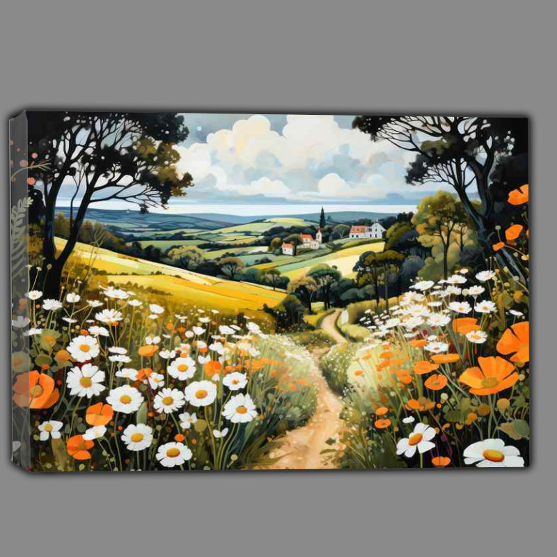Buy Canvas : (Countryside Charm Whimsical Landscape of Delight)