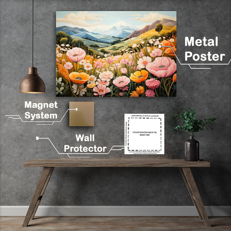 Buy Metal Poster : (Dreamy Enchantment Whimsical Visions of Hills)