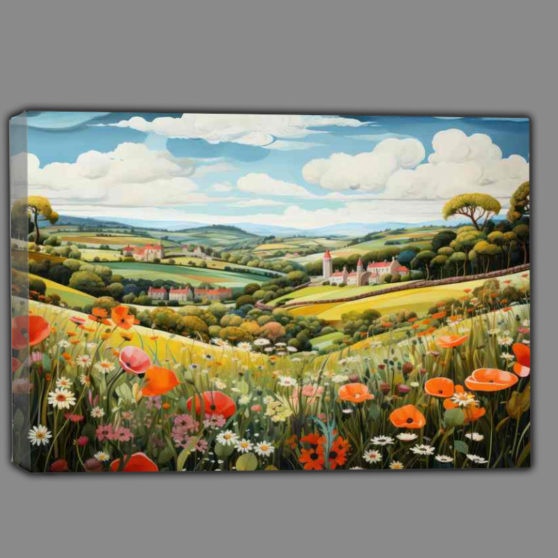 Buy Canvas : (Enchanted Whimsy Countrysides Dreamy Pastoral Landscape)