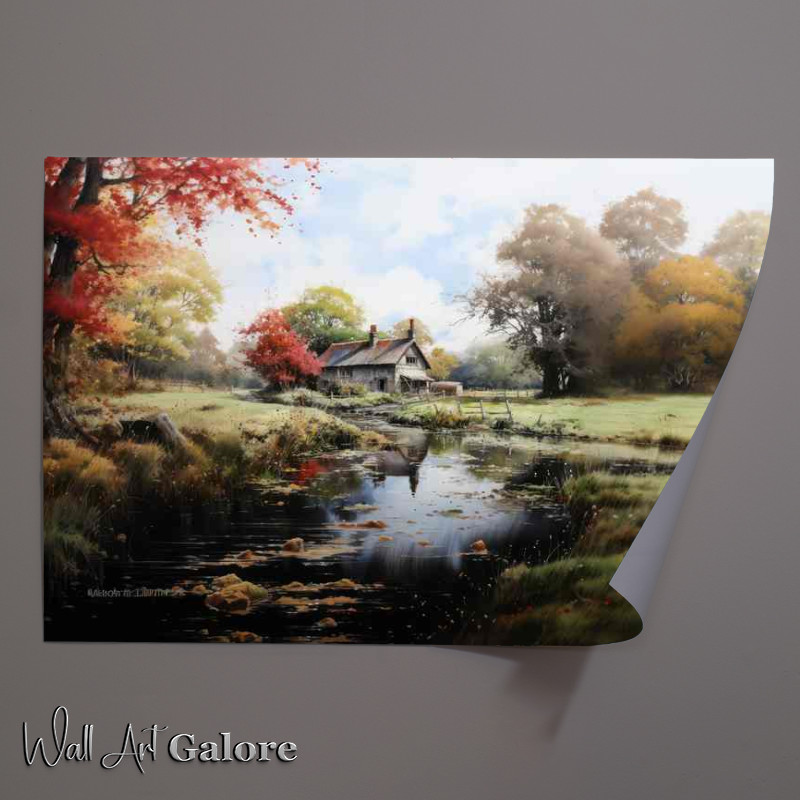 Buy Unframed Poster : (Historic Charm Picturesque English Countryside scene)