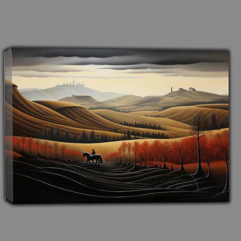 Buy Canvas : (One man and His Horse travelling)
