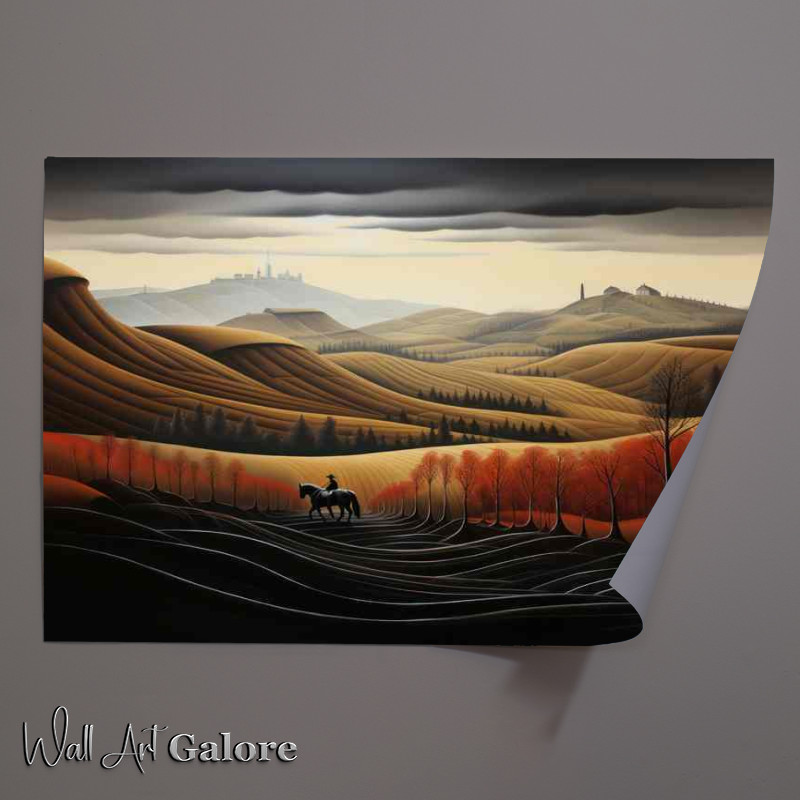 Buy Unframed Poster : (One man and His Horse travelling)
