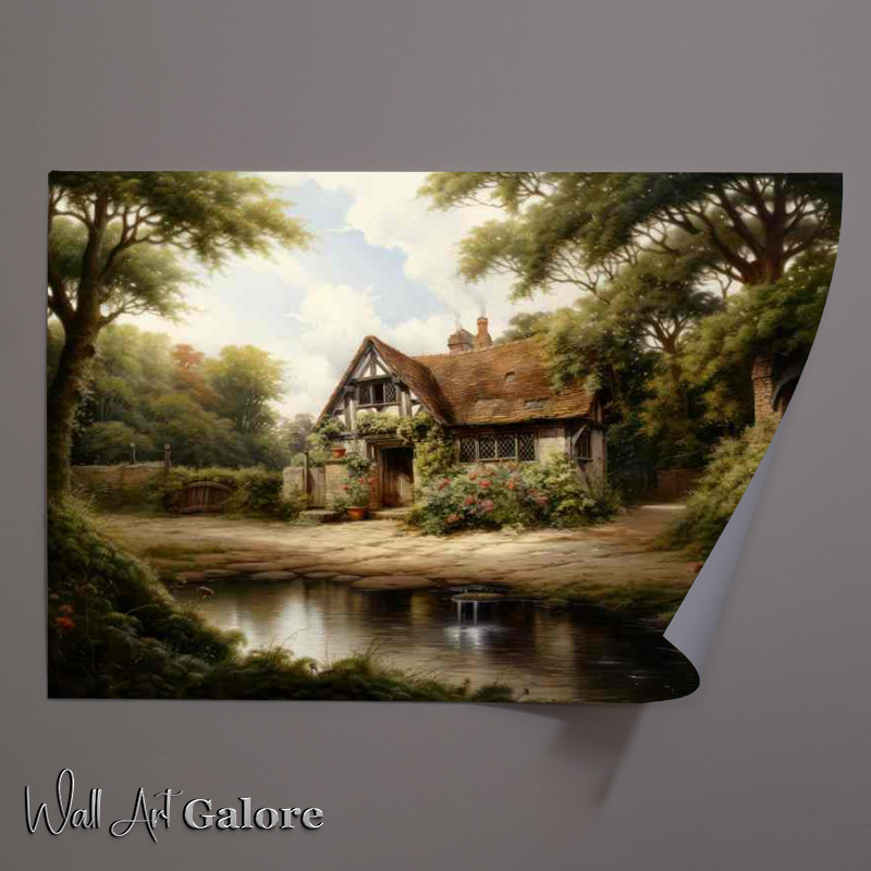 Buy Unframed Poster : (Riverside Dreams Old English Cottage Charm)