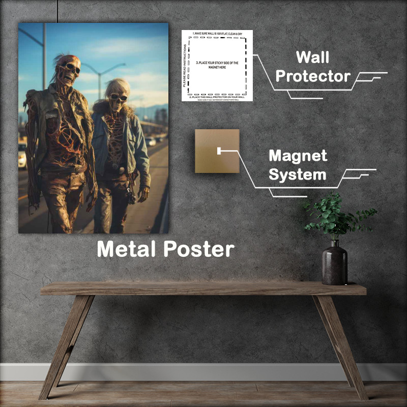 Buy Metal Poster : (Zombies of California uprising)