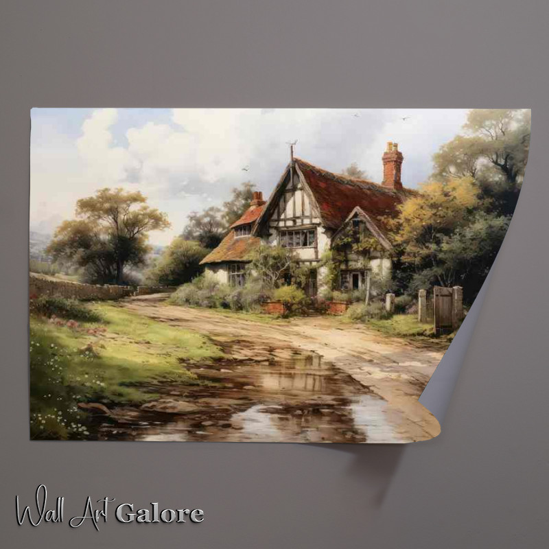 Buy Unframed Poster : (Rustic Charm Old English Countryside Homestead)
