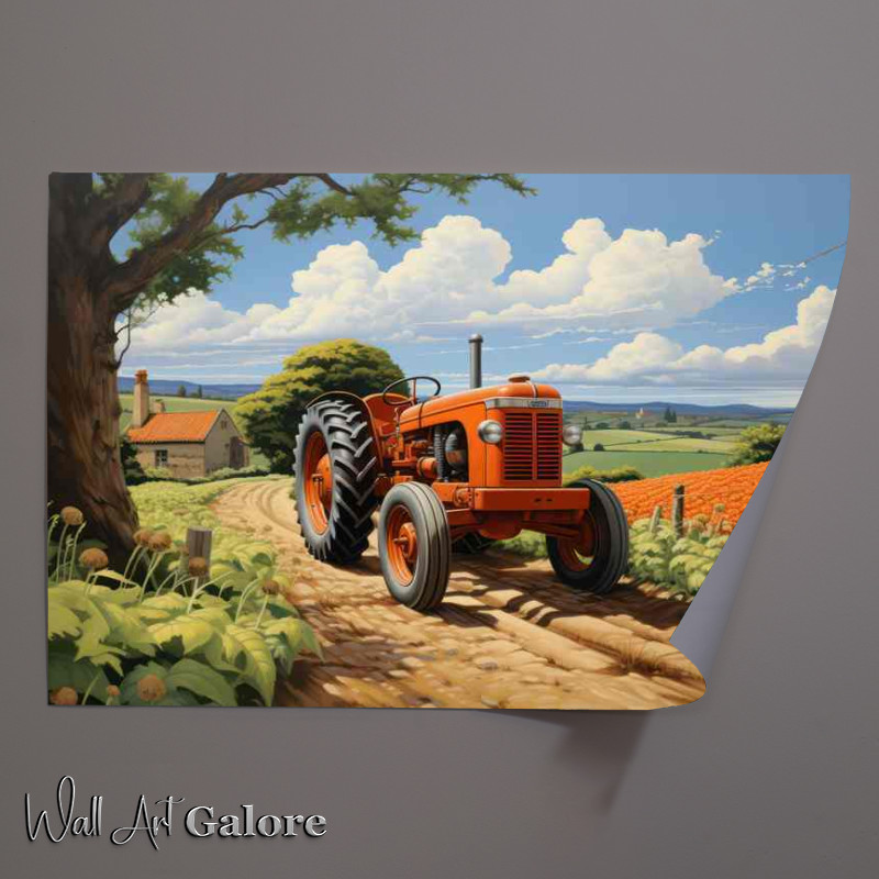 Buy Unframed Poster : (Scenic Vintage Classic Tractor Countryside Charm)