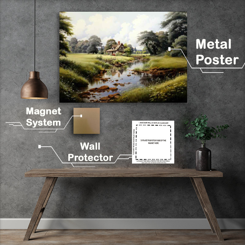 Buy Metal Poster : (Serene Landscapes Old English Countryside Wonders)