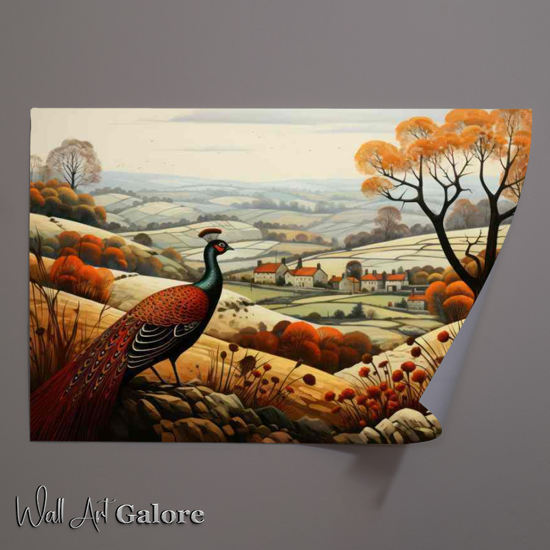 Buy Unframed Poster : (Tranquil Countryside Pheasant in Rustic Elegance)