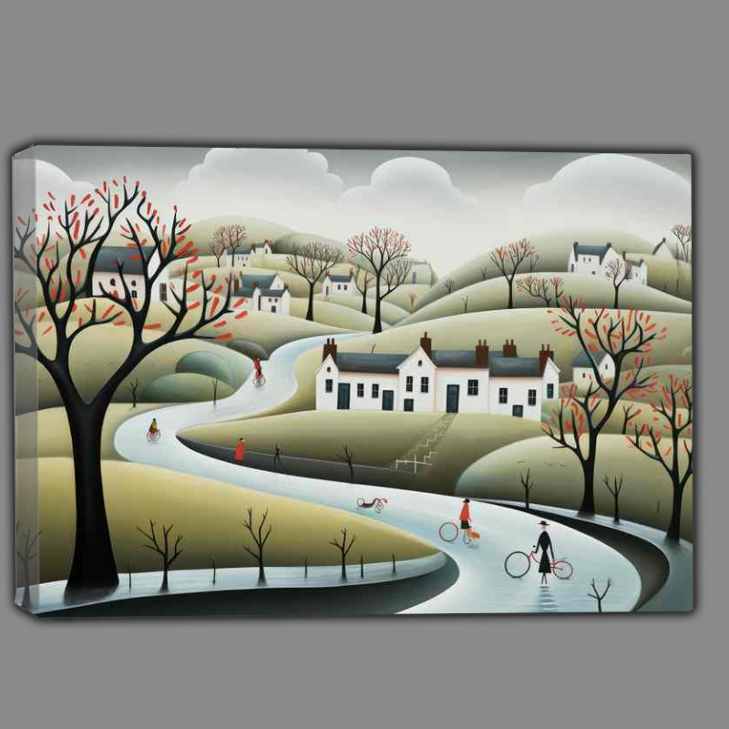 Buy Canvas : (Village Dreams Whimsical Scenery and Enchanted Charm)