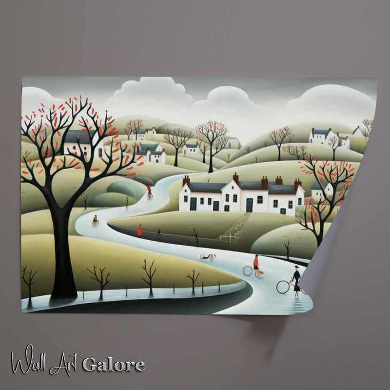Buy Unframed Poster : (Village Dreams Whimsical Scenery and Enchanted Charm)
