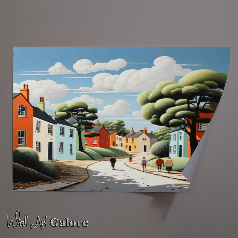 Buy Unframed Poster : (Village Life Out For A Walk)