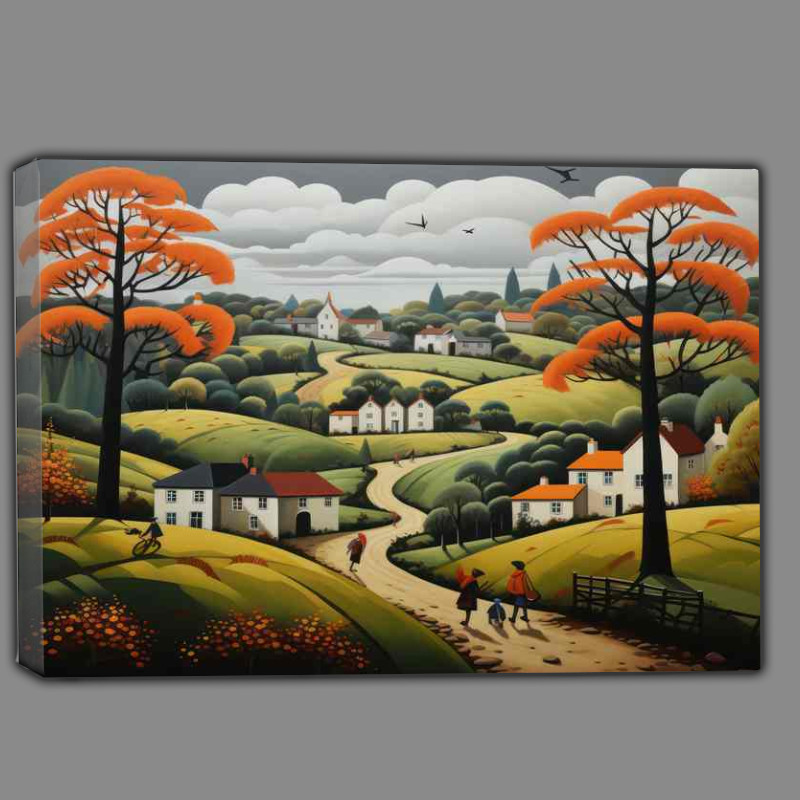 Buy Canvas : (Village Whimsy Enchanting Colors and Quaintness)