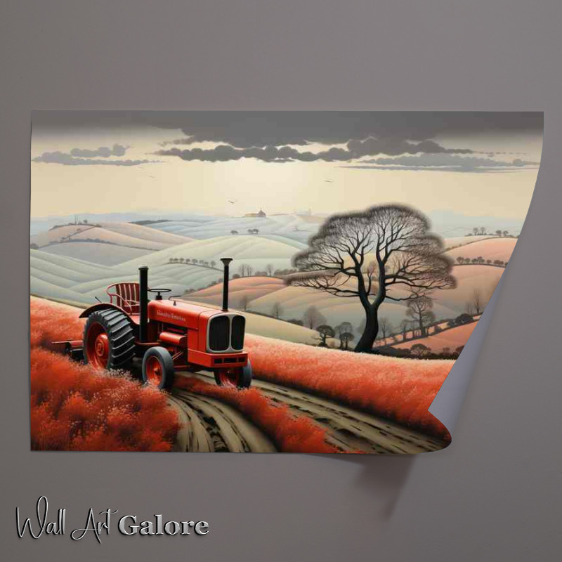 Buy Unframed Poster : (Vintage Charm Classic Tractor Countryside Beaut)