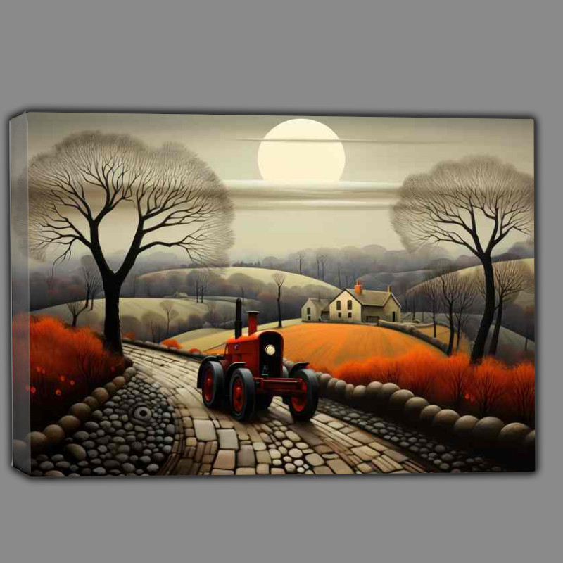 Buy Canvas : (Vintage Elegance Classic Tractor in Countryside)