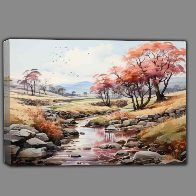 Buy Canvas : (Whimsical Enchanting Visions of Countryside River)