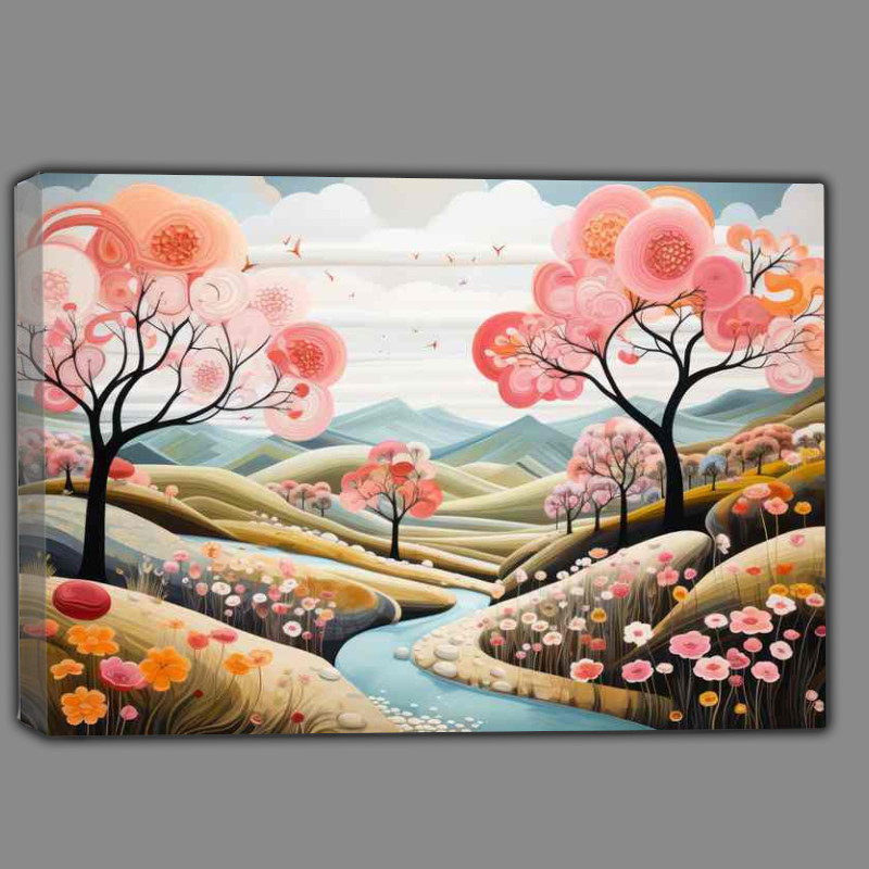Buy Canvas : (Whimsical Scenery Enchanting Dreams of Hills)