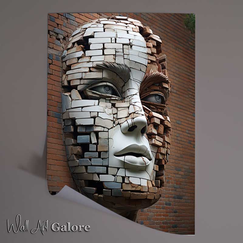Buy Unframed Poster : (Patterns of Perception Seeing Shapes in A Brick Wall)