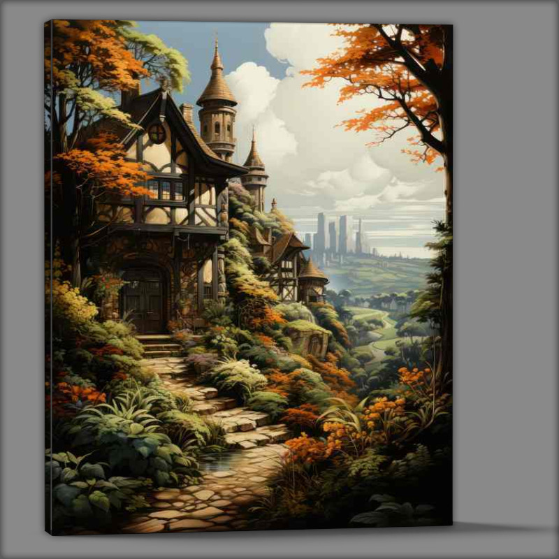 Buy Canvas : (Harmonious Rural Tapestry in the Village)