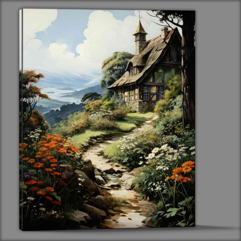 Buy Canvas : (Old World Beauty Down The Counrty Lane)
