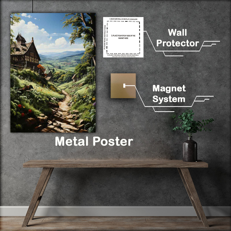 Buy Metal Poster : (Rustic Balance in The Cottage)