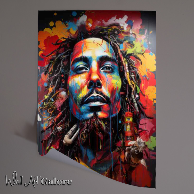 Buy Unframed Poster : (Bob Marley smoking)