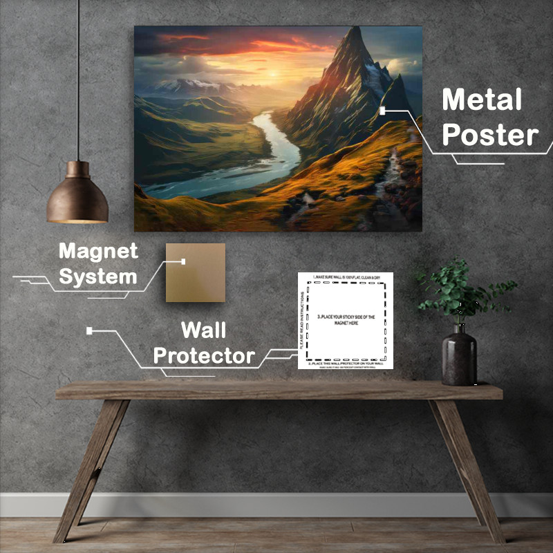 Buy Metal Poster : (Mountain High River Deep)