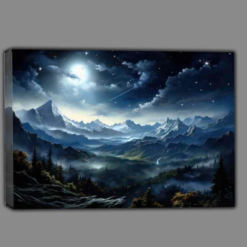 Buy Canvas : (Mountains And Milky Way)