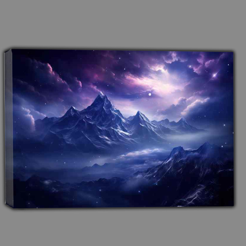 Buy Canvas : (Nightime Mountain Gaze)