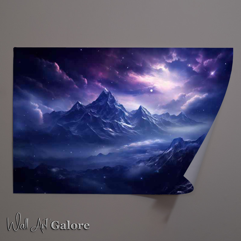 Buy Unframed Poster : (Nightime Mountain Gaze)