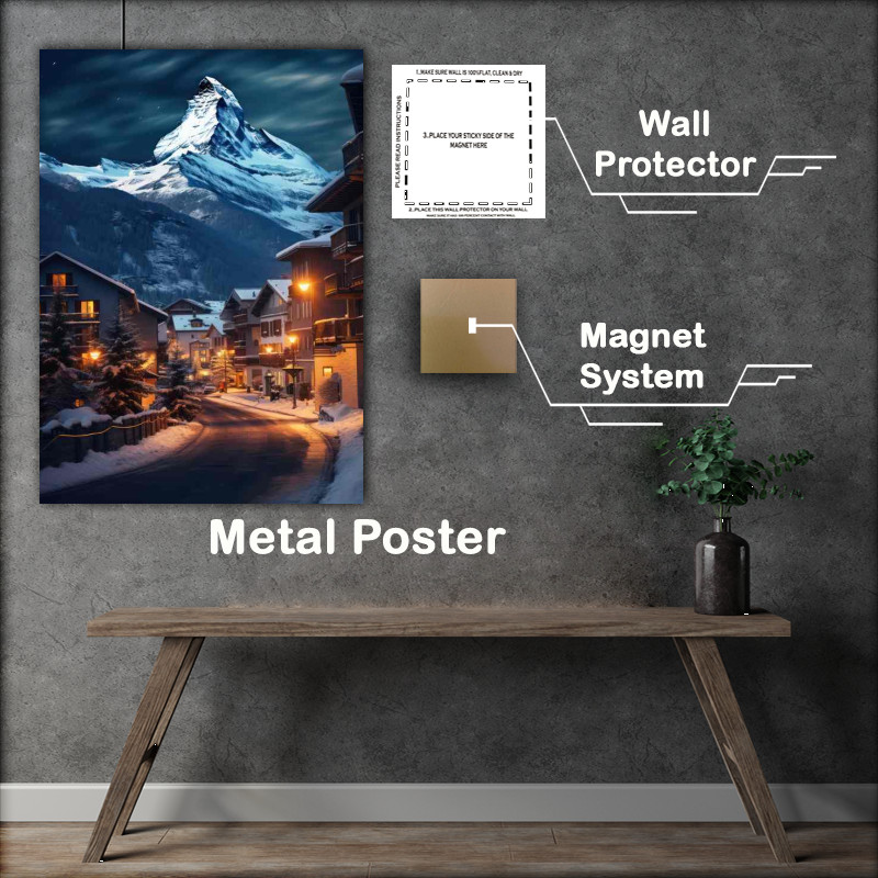Buy Metal Poster : (A City in The Mountains Shadows)
