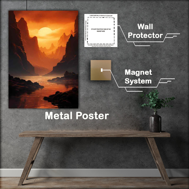 Buy Metal Poster : (A Timeless Escape In The Mountains)