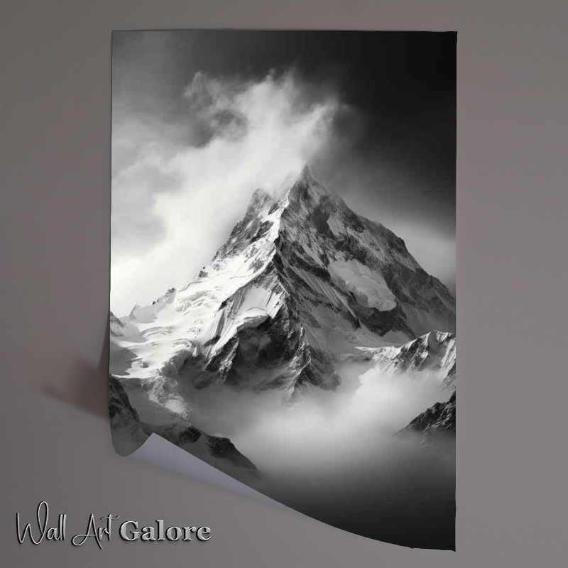 Buy Unframed Poster : (Amazing Top Of The Mountain Mist Setting)