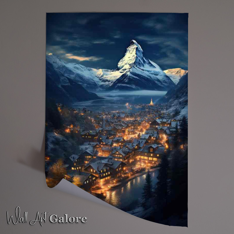 Buy Unframed Poster : (Artistic View of Zurich and Matterhorn)