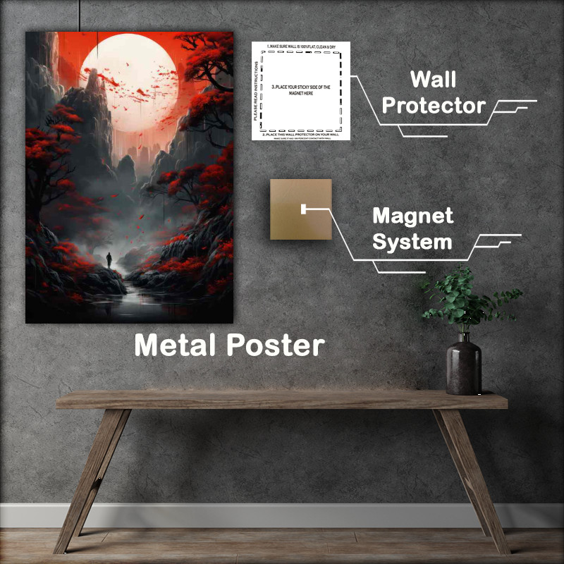 Buy Metal Poster : (Contemplation The Japanese Way)