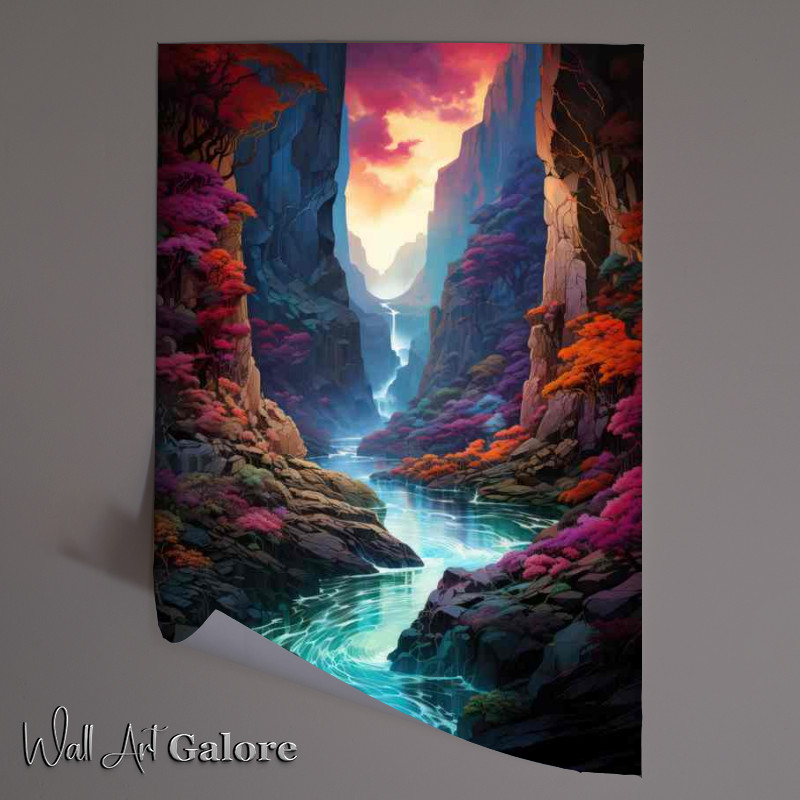 Buy Unframed Poster : (Enchanting Rainbow Falls)