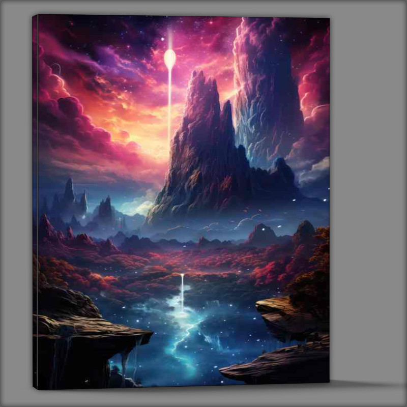 Buy Canvas : (Enchanting Spectrum Spill Red Fire Sky)