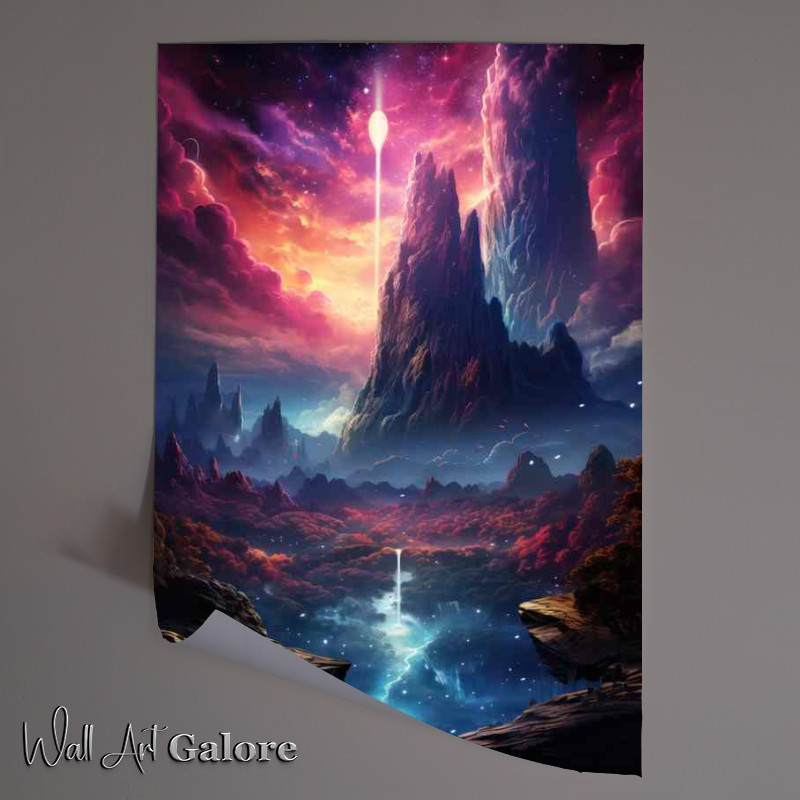 Buy Unframed Poster : (Enchanting Spectrum Spill Red Fire Sky)