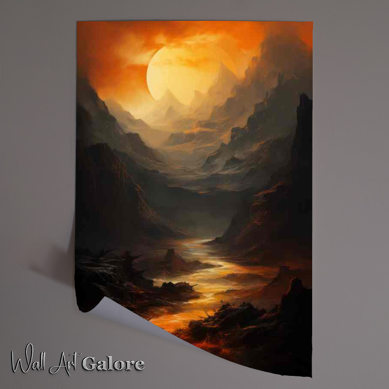 Buy Unframed Poster : (Grey and Gold Mountain Happiness)