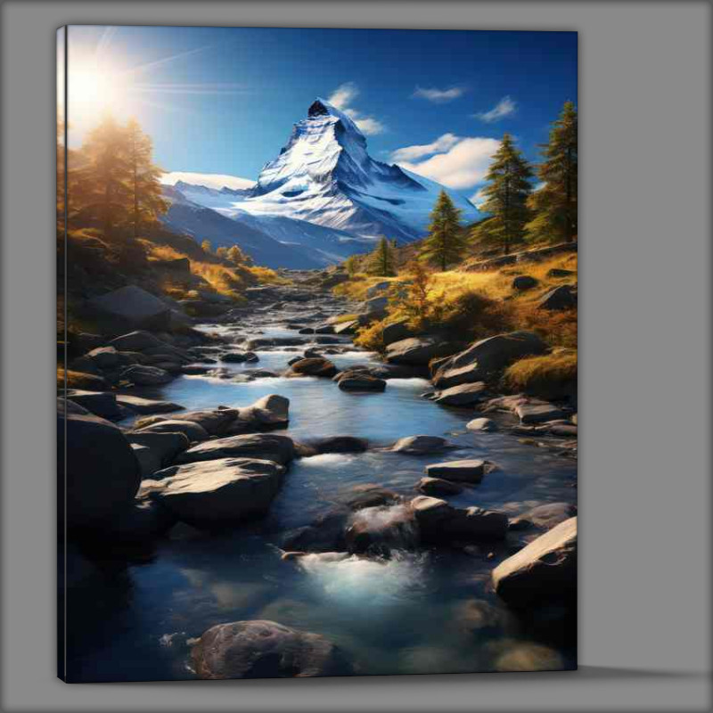 Buy Canvas : (Matterhorn bathed in Evening Light)