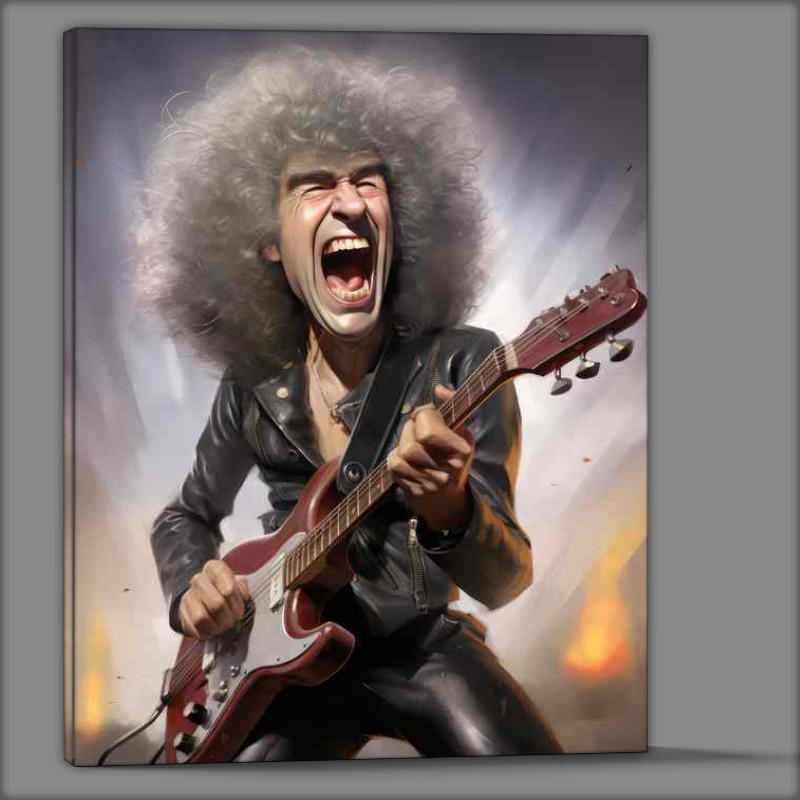 Buy Canvas : (Caricature of Brian may)
