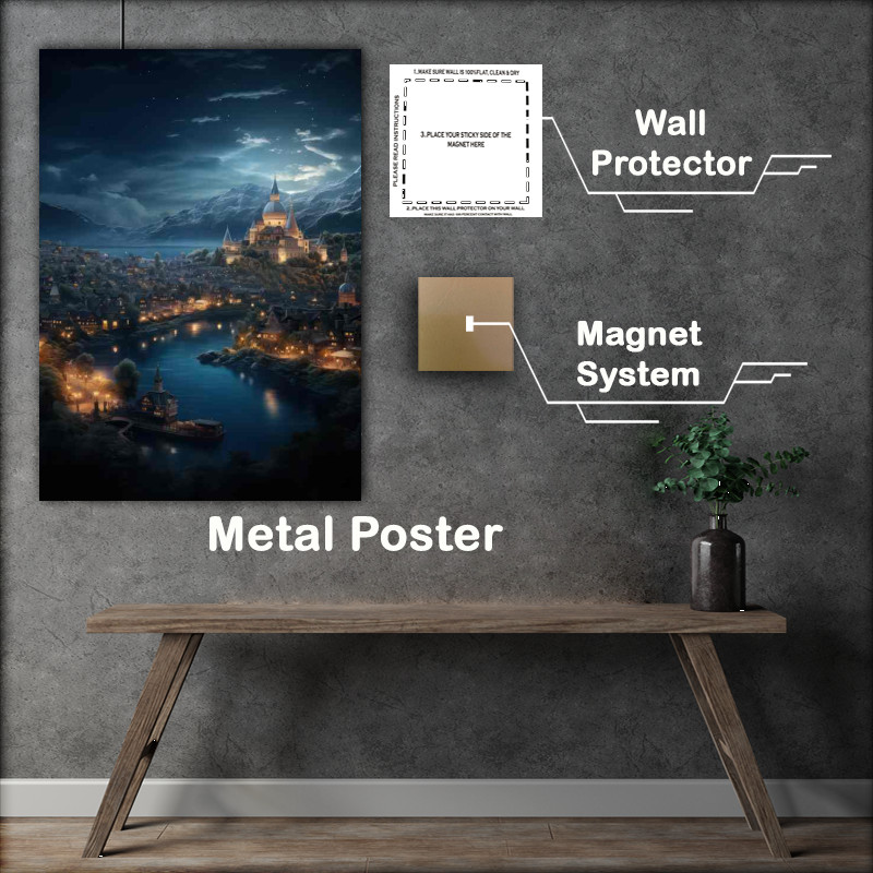 Buy Metal Poster : (Overlooking Zurich Cityscape Art)