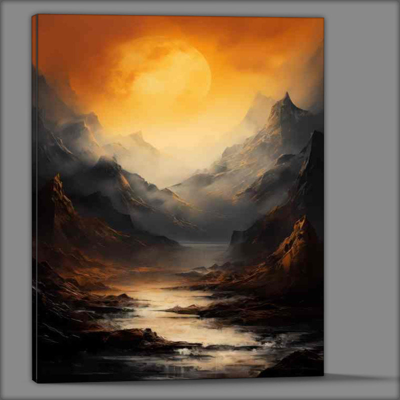 Buy Canvas : (Peaceful Mountain and Mists)